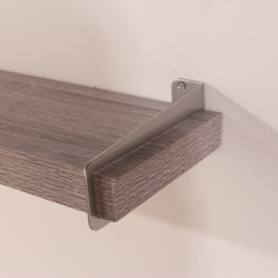Core Products Keer Grey Oak Effect Chunky Shelf with Slide On Metal Brackets 60cm - Size: 19.5 x 60 x 3.8cm - Wilko - thumbnail 5