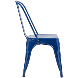 FWStyle Blue Gloss Metal Chair 4 Pack - Size: Set of 4 - Wilko - thumbnail 4