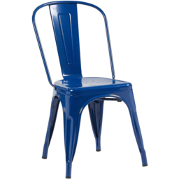 FWStyle Blue Gloss Metal Chair 4 Pack - Size: Set of 4 - Wilko - thumbnail 3