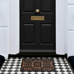 RHS Gertrude Jekyll Tile Latex Backed Door Mat 45 x 75cm - Size: 45 x 75 x 1.5cm - Black - Wilko - thumbnail 6