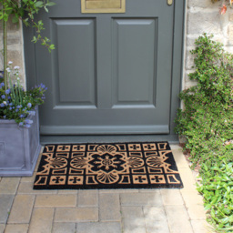 RHS Gertrude Jekyll Tile Latex Backed Door Mat 45 x 75cm - Size: 45 x 75 x 1.5cm - Black - Wilko - thumbnail 7