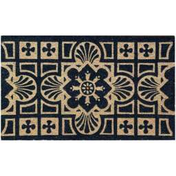 RHS Gertrude Jekyll Tile Latex Backed Door Mat 45 x 75cm - Size: 45 x 75 x 1.5cm - Black - Wilko - thumbnail 1