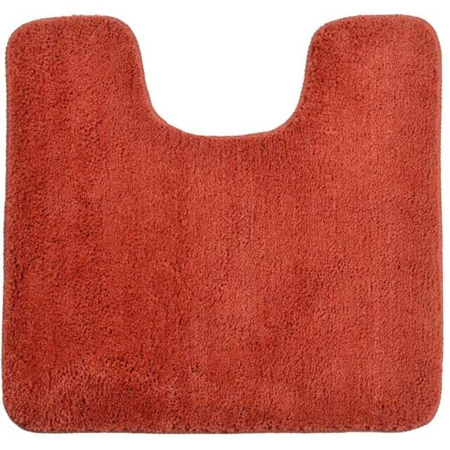 Allure Bath Fashions Terracotta Microfibre Luxury Non-Slip Pedestal Mat 50 x 50cm - Orange - Wilko - image 1