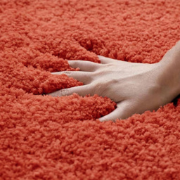 Allure Bath Fashions Terracotta Microfibre Luxury Non-Slip Pedestal Mat 50 x 50cm - Orange - Wilko - thumbnail 4