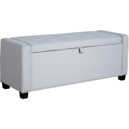 Home Source Verona Grey Fabric Storage Ottoman Chest - Size: 42 x 110 x 40cm - Wilko - thumbnail 3