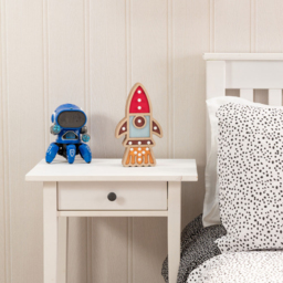 ValueLights Rocket LED Children's Nursery Table Lamp - Size: 24 x 13.5 x 2.8cm - Multi - Wilko - thumbnail 5