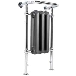 Terma 1217BTU Raw Metal and Chrome Heated Towel Rail 900 x 490mm - Size: 90 x 49 x 31.5cm - Multi - Wilko - thumbnail 1