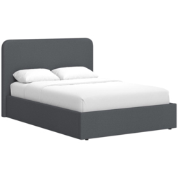 FWStyle Small Double Grey Upholstered Lift Up Ottoman Bed Frame - Wilko - thumbnail 3