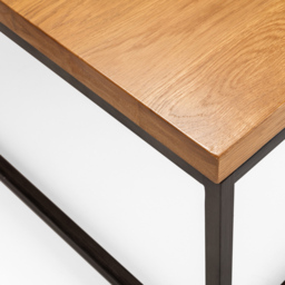 Julian Bowen Brooklyn Oak Square Coffee Table - Size: 90 x 90 x 40cm - Brown - Wilko - thumbnail 5