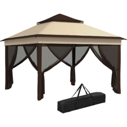 Outsunny 3 x 3m Beige Pop Up Gazebo with Net and Carry Bag - Cream - Wilko - thumbnail 3
