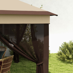 Outsunny 3 x 3m Beige Pop Up Gazebo with Net and Carry Bag - Cream - Wilko - thumbnail 4