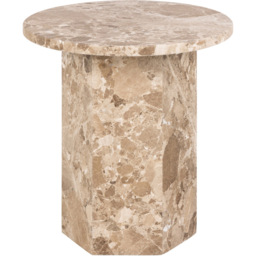 Florence Naxos Brown Marble Side Table - Furniture To Go - Wilko - thumbnail 4
