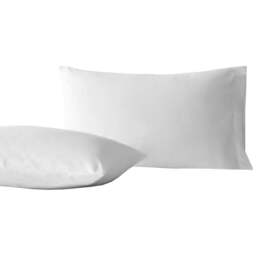 Sweet Dreams Percale White Housewife Pillowcase 2 Pack - Size: 50 x 75 x 1cm - Wilko - thumbnail 1