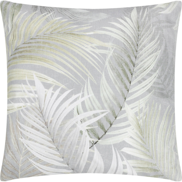 Evans Lichfield Palma Green Botanical Outdoor Reversible Cushion - Size: 43 x 43 x 10cm - Multi - Wilko - image 1
