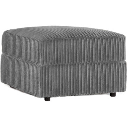 Portland Luxor Grey Jumbo Cord Footstool - Wilko - thumbnail 3