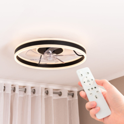 ValueLights Infinity Black Circle Integrated LED Ceiling Fan with Remote 20 inch - Size: 13.5 x 50 x 50cm - Wilko - thumbnail 6