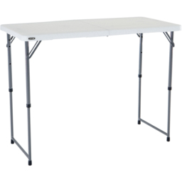 Lifetime Products Height Adjustable Fold In Half Light Commercial Table - Size: 91.4 x 121.9 x 61cm - White - Wilko - thumbnail 5