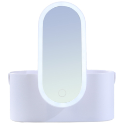 Living and Home White Portable Vanity Makeup Box with LED Mirror - Size: 23 x 12cm - Wilko - thumbnail 4