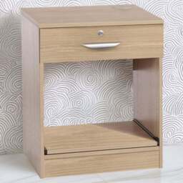 R White Cabinets Single Drawer Printer Desk Stand Brown - Size: 72.8 x 60 x 54cm - Wilko