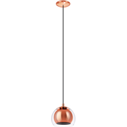 EGLO Rocamar Copper Pendant - Size: 110 x 19 x 110cm - Brown - Wilko