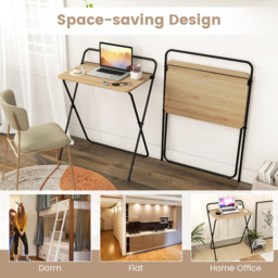 Costway Tablet Bracket Foldable Laptop Desk Natural - Size: 95 x 66 x 7cm - Cream - Wilko - thumbnail 7