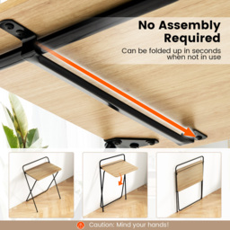 Costway Tablet Bracket Foldable Laptop Desk Natural - Size: 95 x 66 x 7cm - Cream - Wilko - thumbnail 6