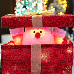 Shatchi LED Santa Pop Up Gift Box Christmas Decoration 32cm - Size: 32 x 28 x 3cm - Red - Wilko - thumbnail 3