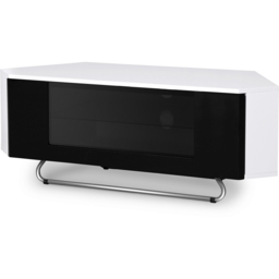 Centurion Supports Hampshire Single Door 4 Shelf Gloss White and Black TV Cabinet - Size: 41 x 111 x 40cm - Multi - Wilko - thumbnail 7