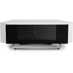 Centurion Supports Hampshire Single Door 4 Shelf Gloss White and Black TV Cabinet - Size: 41 x 111 x 40cm - Multi - Wilko - thumbnail 3