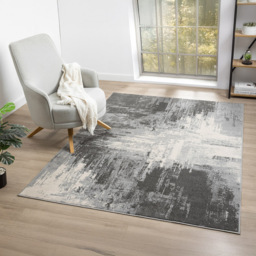 Desire Rugs Obsidian Grey Craft Abstract Rug 160 x 230cm - Size: 230 x 160 x 0.8cm - Wilko - thumbnail 3