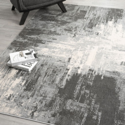 Desire Rugs Obsidian Grey Craft Abstract Rug 160 x 230cm - Size: 230 x 160 x 0.8cm - Wilko - thumbnail 4