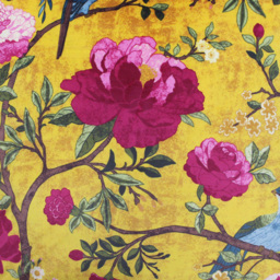 Paoletti Chinoiserie Gold Floral Cushion - Size: 50 x 50cm - Wilko - thumbnail 4