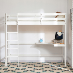 VIDA DESIGNS Sydney White High Sleeper with Desk - Size: Single - Wilko - thumbnail 6