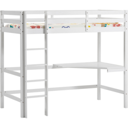 VIDA DESIGNS Sydney White High Sleeper with Desk - Size: Single - Wilko - thumbnail 3