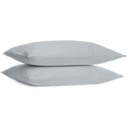 Divante Cotton Housewife Pillowcases 180 Thread Count - Silver - Wilko - thumbnail 1