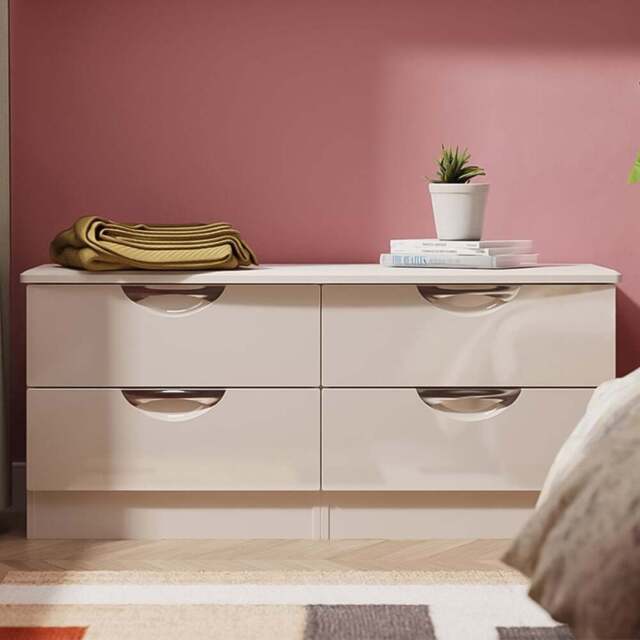 Crowndale Camden 4 Drawer Kashmir Gloss Bed Box Ready Assembled - Kashmir Gloss & Kashmir - Wilko - image 1