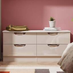 Crowndale Camden 4 Drawer Kashmir Gloss Bed Box Ready Assembled - Kashmir Gloss & Kashmir - Wilko - thumbnail 1