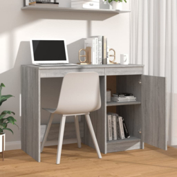 vidaXL Single Door Computer Desk Grey Sonoma - Size: 76 x 100 x 50cm - Wilko - thumbnail 7