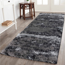 Desire Rug Modern Silver Two Tone Shimmer Soft Shaggy Area Rug 80 x 150cm - Desire Rugs - Wilko - thumbnail 6