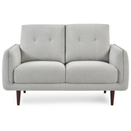 Julian Bowen Remy 2 Seater Light Grey Woven Fabric Sofa - Wilko - thumbnail 4