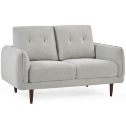 Julian Bowen Remy 2 Seater Light Grey Woven Fabric Sofa - Wilko - thumbnail 3