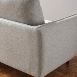 Julian Bowen Remy 2 Seater Light Grey Woven Fabric Sofa - Wilko - thumbnail 6