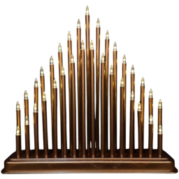 Premier 33 Warm White LED Rose Gold Light Up Christmas Candle Bridge 34cm - Size: 34 x 32 x 32cm - Wilko - thumbnail 3