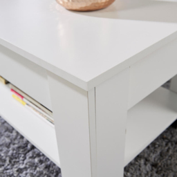 Home Source Orlando Single Shelf White Lift Up Storage Coffee Table - Size: 51 x 50 x 100cm - Wilko - thumbnail 5