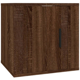vidaXL Single Door Brown Oak Wall Mounted Cabinet - Size: 40 x 40 x 34.5cm - Wilko - thumbnail 3