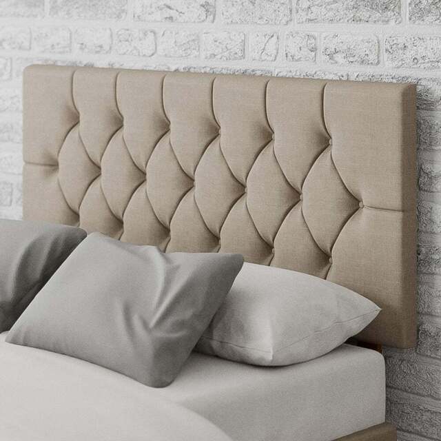 Aspire Furniture Olivier King Size Natural Eire Linen Headboard - Cream - Aspire Beds - Wilko - image 1