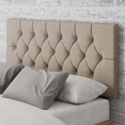 Aspire Furniture Olivier King Size Natural Eire Linen Headboard - Cream - Aspire Beds - Wilko - thumbnail 1