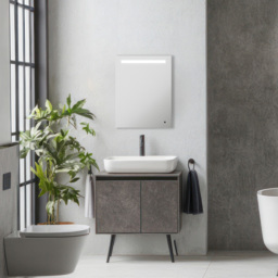 Sorrelis Caldera 2 Rechargeable Battery LED Mirror 70 x 50cm - Size: 50 x 70 x 3.4cm - Multi - Wilko - thumbnail 3