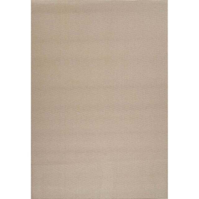 Desire Rugs Simple Light Beige Low Pile Felt Backing Tufted Rug 170 x 120cm - Size: 120 x 170cm - Cream - Wilko - image 1