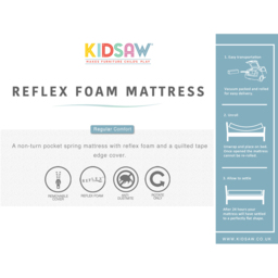 Kidsaw Daybed Foam Mattress - Size: Single - White - Wilko - thumbnail 5